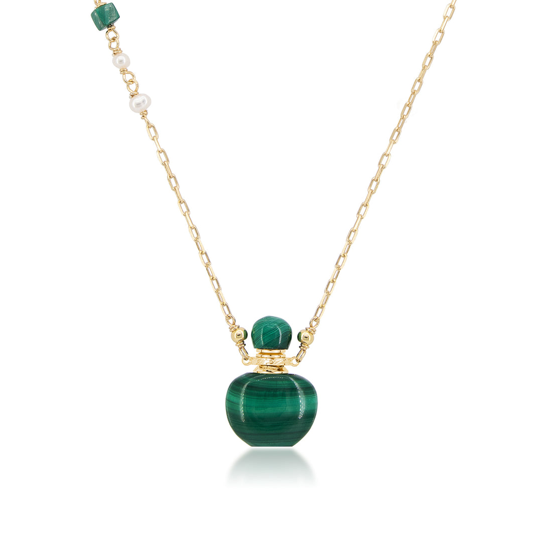 Aurora | Malachite Apple Pendant Necklace