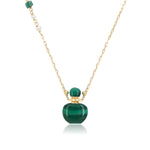 Load image into Gallery viewer, Aurora | Malachite Apple Pendant Necklace