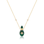 Load image into Gallery viewer, Galaxy | Malachite Flame Pendant Necklace