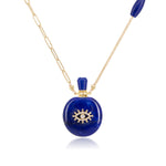 Load image into Gallery viewer, Twilight | Lapis Angel's Eye Round Pendant Necklace