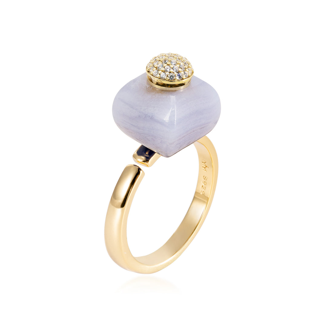 Nora | Purple Agate Square Ring