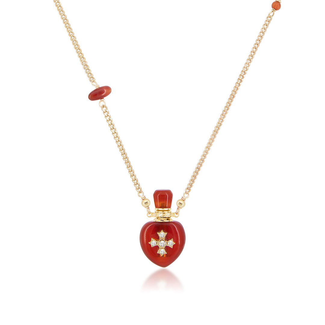 Fervency | Carnelian Heart Pendant Necklace