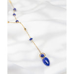 Load image into Gallery viewer, Twilight | Lapis Heart Pendant Y-Shaped Necklace
