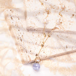 Load image into Gallery viewer, Nora | Purple Agate Sphere Pendant Y-Shaped Necklace