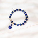 Load image into Gallery viewer, Twilight | Lapis Heart Pendant Beaded Bracelet
