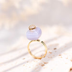 Load image into Gallery viewer, Nora | Purple Agate Square Ring