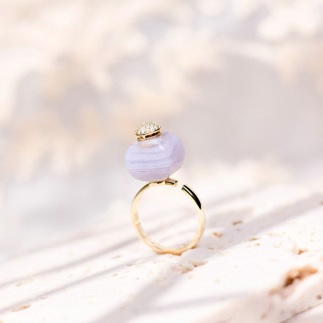 Nora | Purple Agate Square Ring