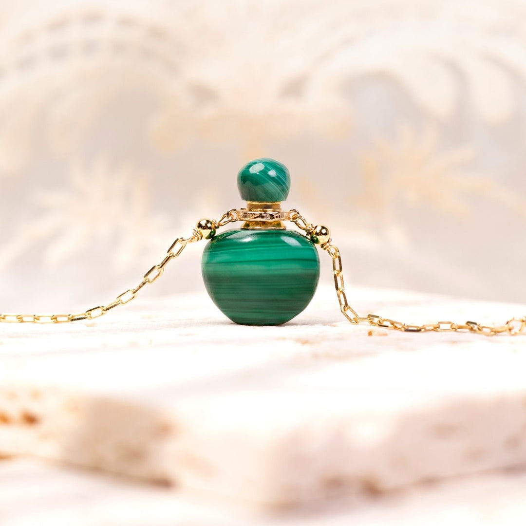 Aurora | Malachite Apple Pendant Necklace