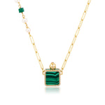 Load image into Gallery viewer, Pandora's Box | Malachite Pendant Necklace