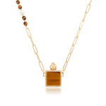 Load image into Gallery viewer, Pandora's Box | Yellow Tiger's Eye Pendant Necklace