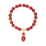 Load image into Gallery viewer, Fervency | Carnelian Leaf Pendant Beaded Bracelet