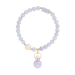 Load image into Gallery viewer, Nora | Purple Agate Sphere Pendant Beaded Bracelet