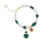 Load image into Gallery viewer, Aurora | Malachite Apple Pendant Beaded Bracelet