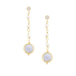 Load image into Gallery viewer, Nora | Purple Agate Sphere Pendant Earrings