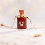 Load image into Gallery viewer, Fervency | Carnelian Cube Pendant Necklace