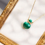 Load image into Gallery viewer, Aurora | Malachite Apple Pendant Necklace