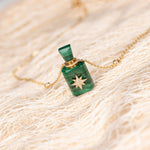 Load image into Gallery viewer, Galaxy | Malachite Cube Pendant Necklace

