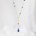 Load image into Gallery viewer, Twilight | Lapis Heart Pendant Y-Shaped Necklace