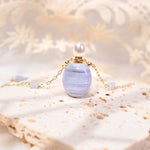Load image into Gallery viewer, Nora | Purple Agate Round Pendant Necklace
