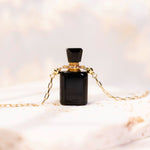 Load image into Gallery viewer, Midnight | Obsidian Cube Pendant Necklace