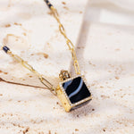 Load image into Gallery viewer, Pandora's Box | Black Agate Pendant Necklace