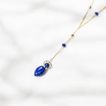 Load image into Gallery viewer, Twilight | Lapis Heart Pendant Y-Shaped Necklace