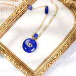 Load image into Gallery viewer, Twilight | Lapis Angel's Eye Round Pendant Necklace
