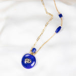 Load image into Gallery viewer, Twilight | Lapis Angel's Eye Round Pendant Necklace
