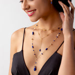 Load image into Gallery viewer, Twilight | Lapis Heart Pendant Y-Shaped Necklace