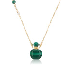 Load image into Gallery viewer, Aurora | Malachite Apple Pendant Necklace
