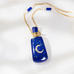 Load image into Gallery viewer, Twilight | Lapis Moonlight Bottle Pendant Necklace
