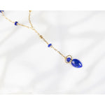 Load image into Gallery viewer, Twilight | Lapis Heart Pendant Y-Shaped Necklace
