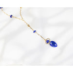 Load image into Gallery viewer, Twilight | Lapis Heart Pendant Y-Shaped Necklace