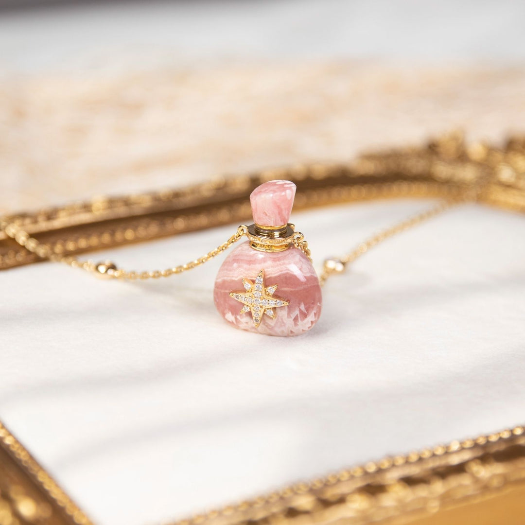 Galaxy | Rhodochrosite Santa Sack Pendant Necklace