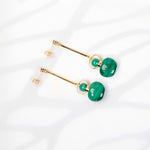 Load image into Gallery viewer, Aurora | Malachite Apple Pendant Earrings
