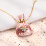 Load image into Gallery viewer, Galaxy | Rhodochrosite Santa Sack Pendant Necklace
