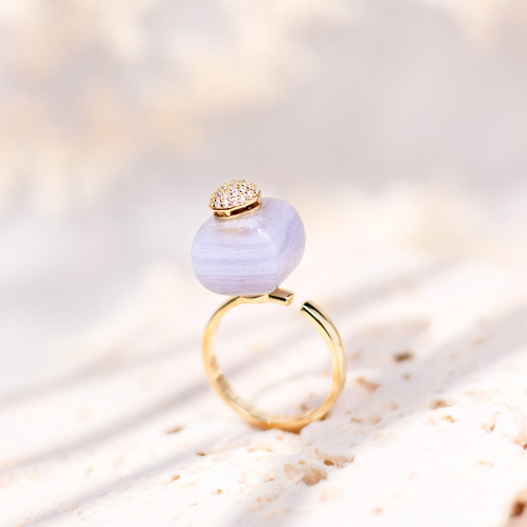 Nora | Purple Agate Square Ring