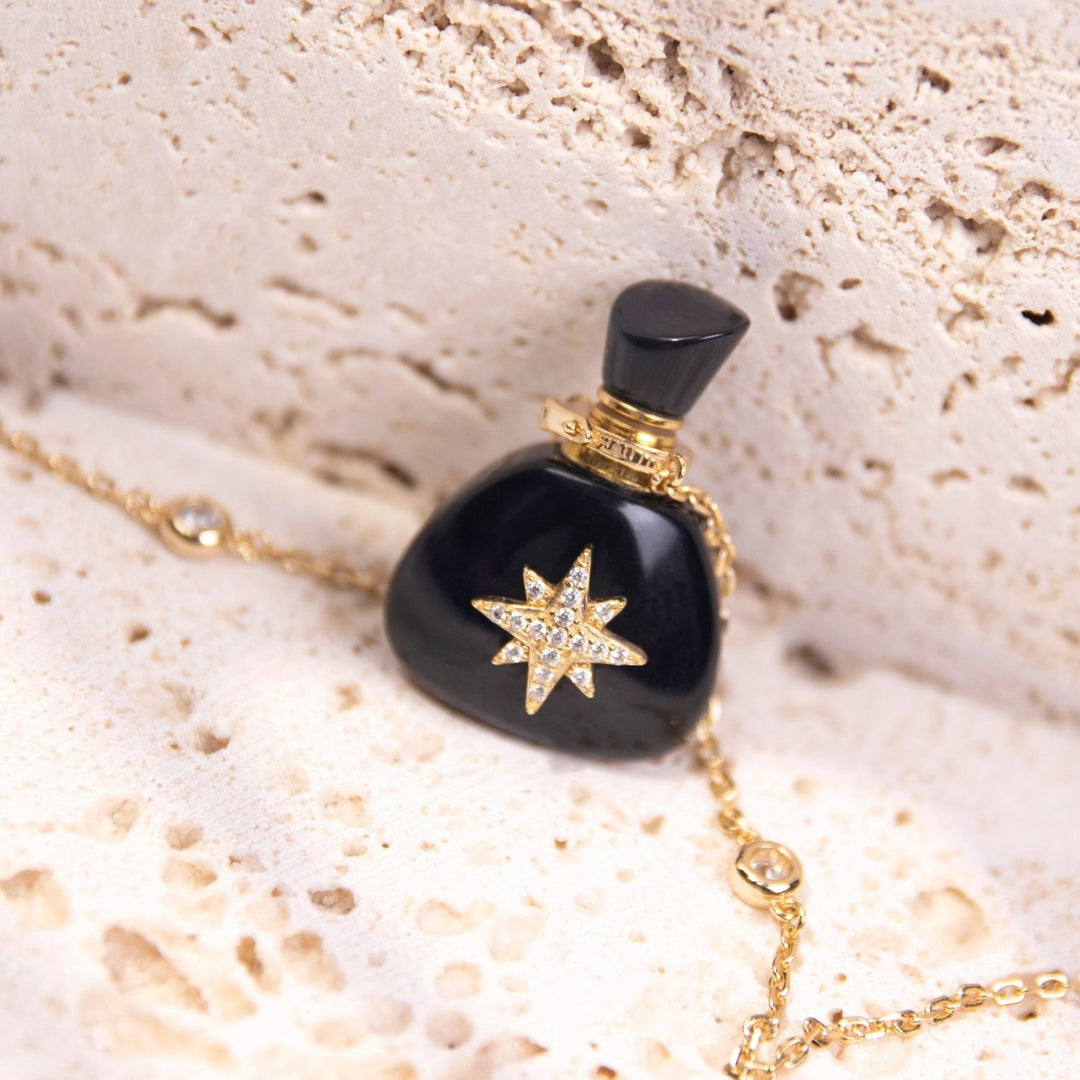 Galaxy | Obsidian Santa Sack Pendant Necklace