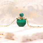 Load image into Gallery viewer, Aurora | Malachite Apple Pendant Necklace
