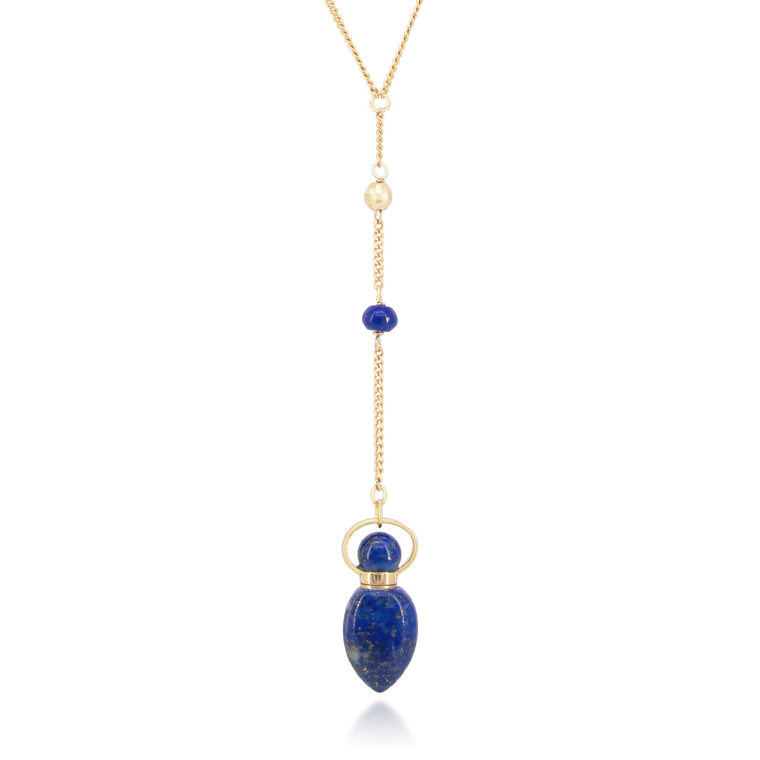 Twilight | Lapis Heart Pendant Y-Shaped Necklace