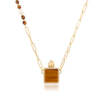 Load image into Gallery viewer, Pandora&#39;s Box | Yellow Tiger&#39;s Eye Pendant Necklace