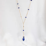 Load image into Gallery viewer, Twilight | Lapis Heart Pendant Y-Shaped Necklace