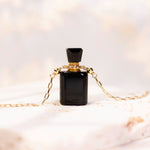 Load image into Gallery viewer, Midnight | Obsidian Cube Pendant Necklace
