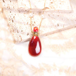 Load image into Gallery viewer, Fervency | Carnelian Water Drop Pendant Necklace
