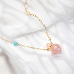 Load image into Gallery viewer, Valentine&#39;s Day | Rose Quartz Aladdin Necklace
